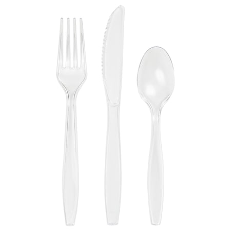 Touch Of Color Assorted Plastic Cutlery, Clear, 288PK 10421